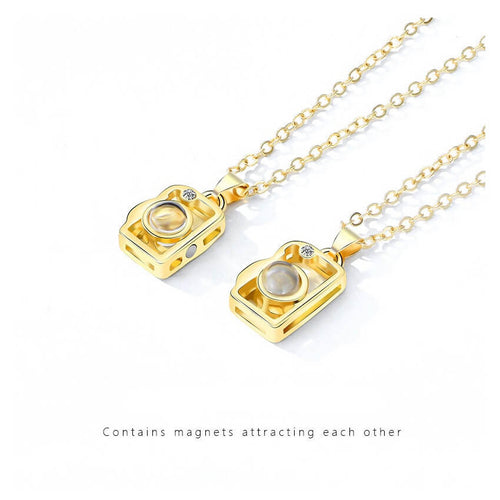 100 Different Language Magnetic Necklaces Camera Shaped