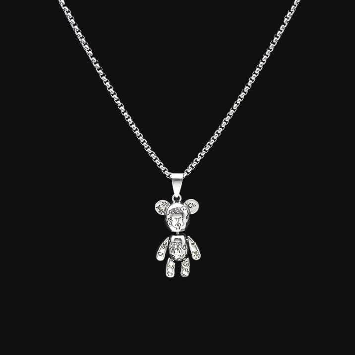 2 - Piece Cute Bear Friendship Necklaces with Magnetic Charms