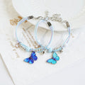 "BFF Fluttering Blues" Twin Butterfly Bracelets