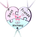 Best Friends Forever Friendship Necklace for 3 People