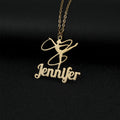 Custom Ballerina Name Necklace - Personalized Delicate Pendant