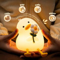 Cute Duck Dimmable Night Light with Timer & Phone Holder