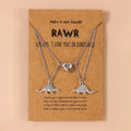 Dinosaur Lovers Magnetic Friendship Necklace for Two