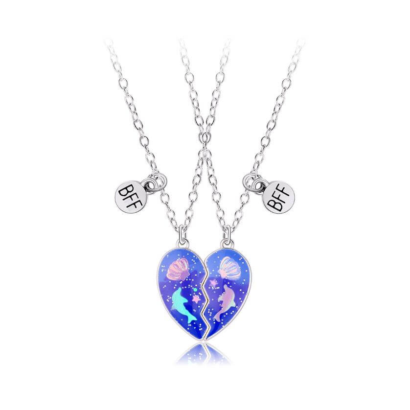 Dolphin Two-piece BFF Necklace Magnetic