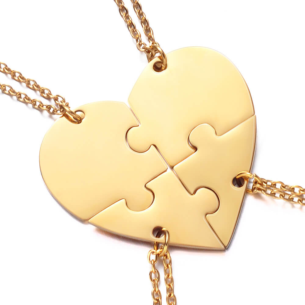 2 To 8 People Friend Group Engraved Name Necklaces
