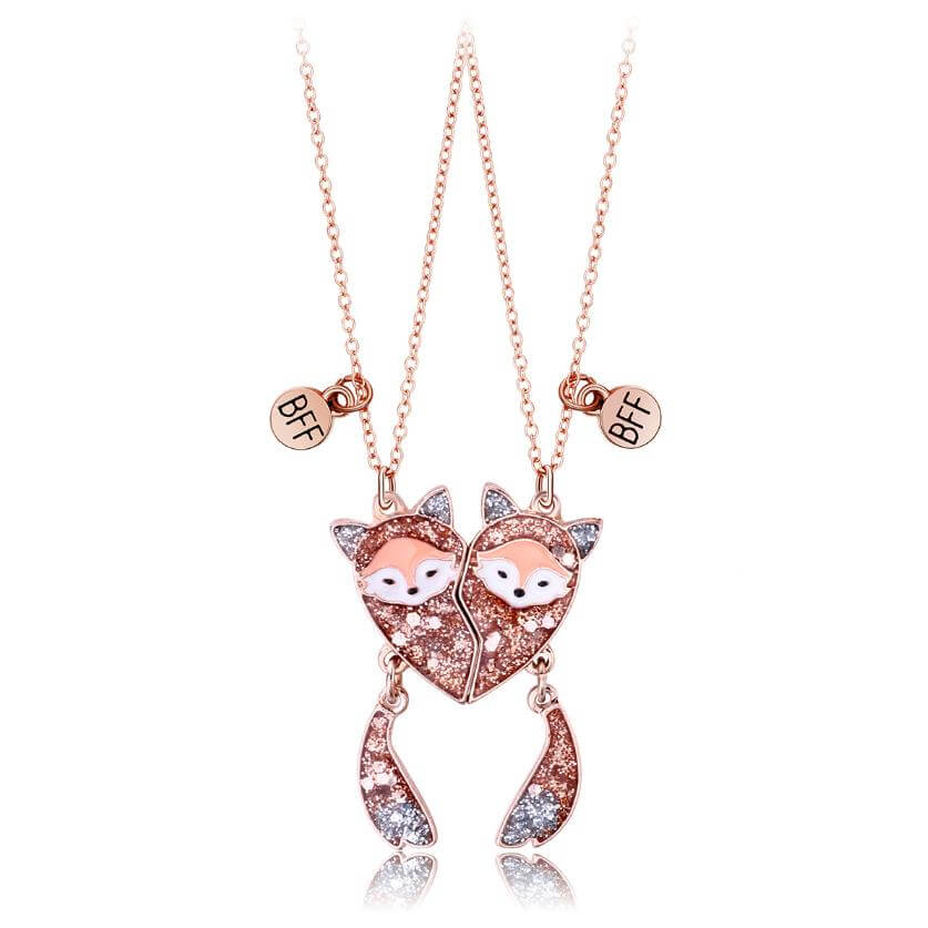 Fox Friendship Necklaces - Pair of matching Fox Pendants