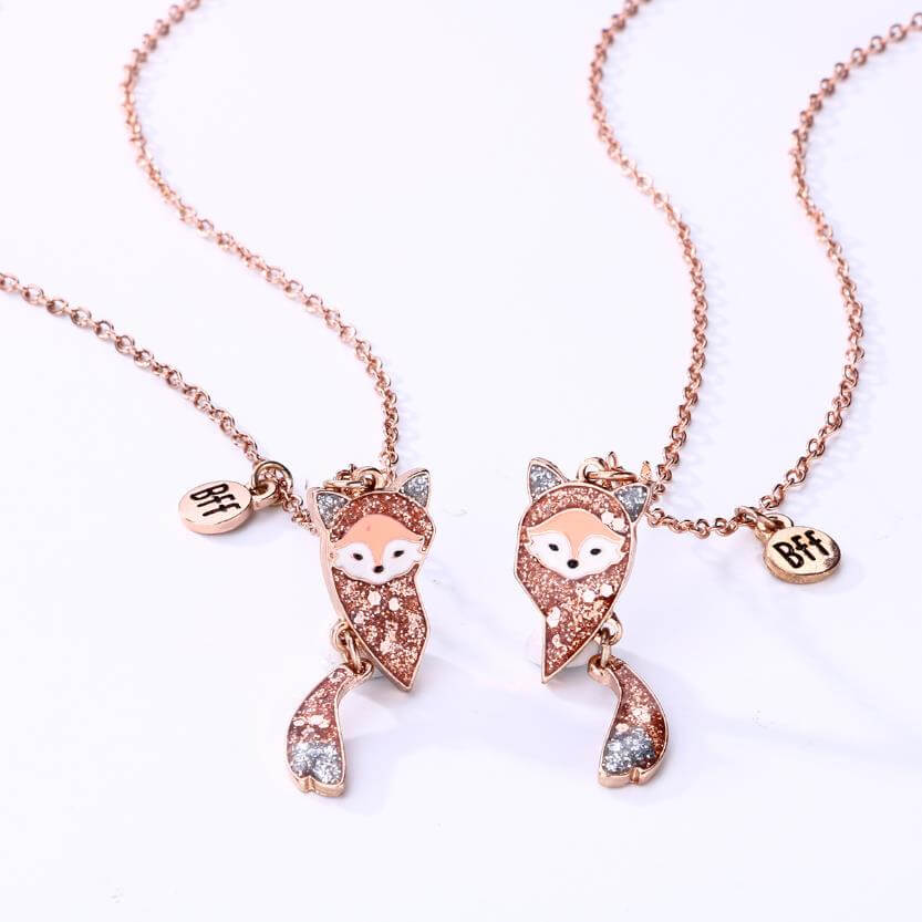 Fox Friendship Necklaces - Pair of matching Fox Pendants