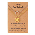 Gold Sun & Crescent Moon Necklaces: Ideal Gifts for Friends and Couples