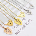 Heart Lock and Key Necklace Set