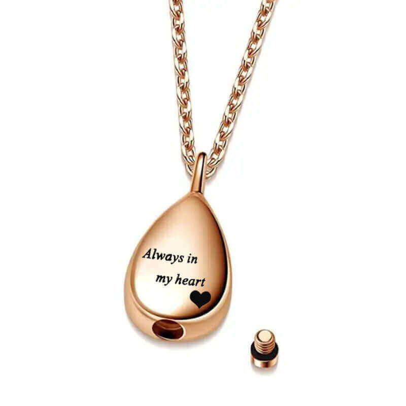 Heart & Paw Pet Memorial Necklace - Engravable Photo Locket with Ashes Compartment