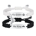 Magnetic Couple Bracelet Black and White Set