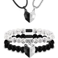 Magnetic Heart Necklace and Heart Bracelet Set