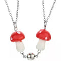 Magnetic Mushroom Friendship Necklaces Set of Two