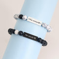 Custom Engraved Couple Beaded Bracelets