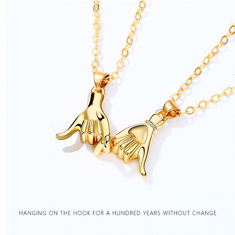 Pinkie Promise Couple Necklaces - Matching Jewelry Set for Couples & Best Friends