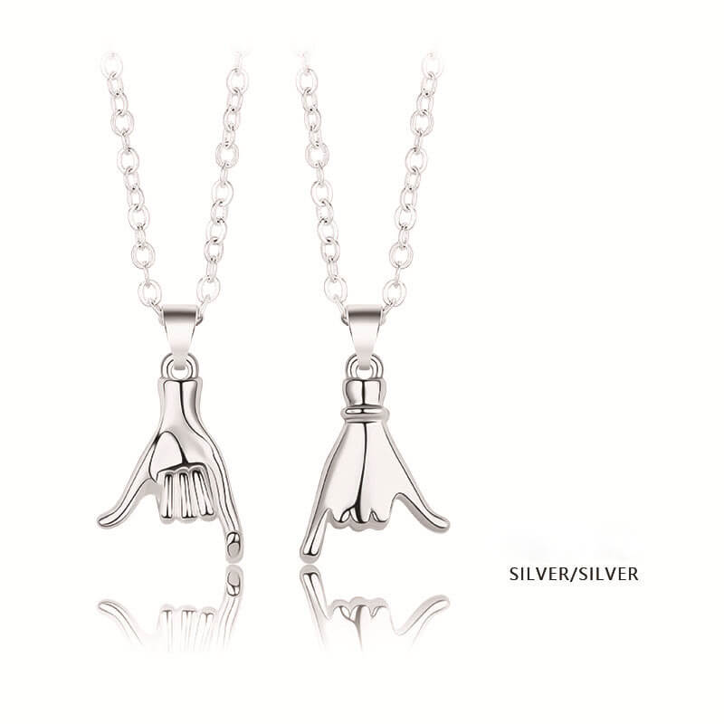 Pinkie Promise Couple Necklaces - Matching Jewelry Set for Couples & Best Friends