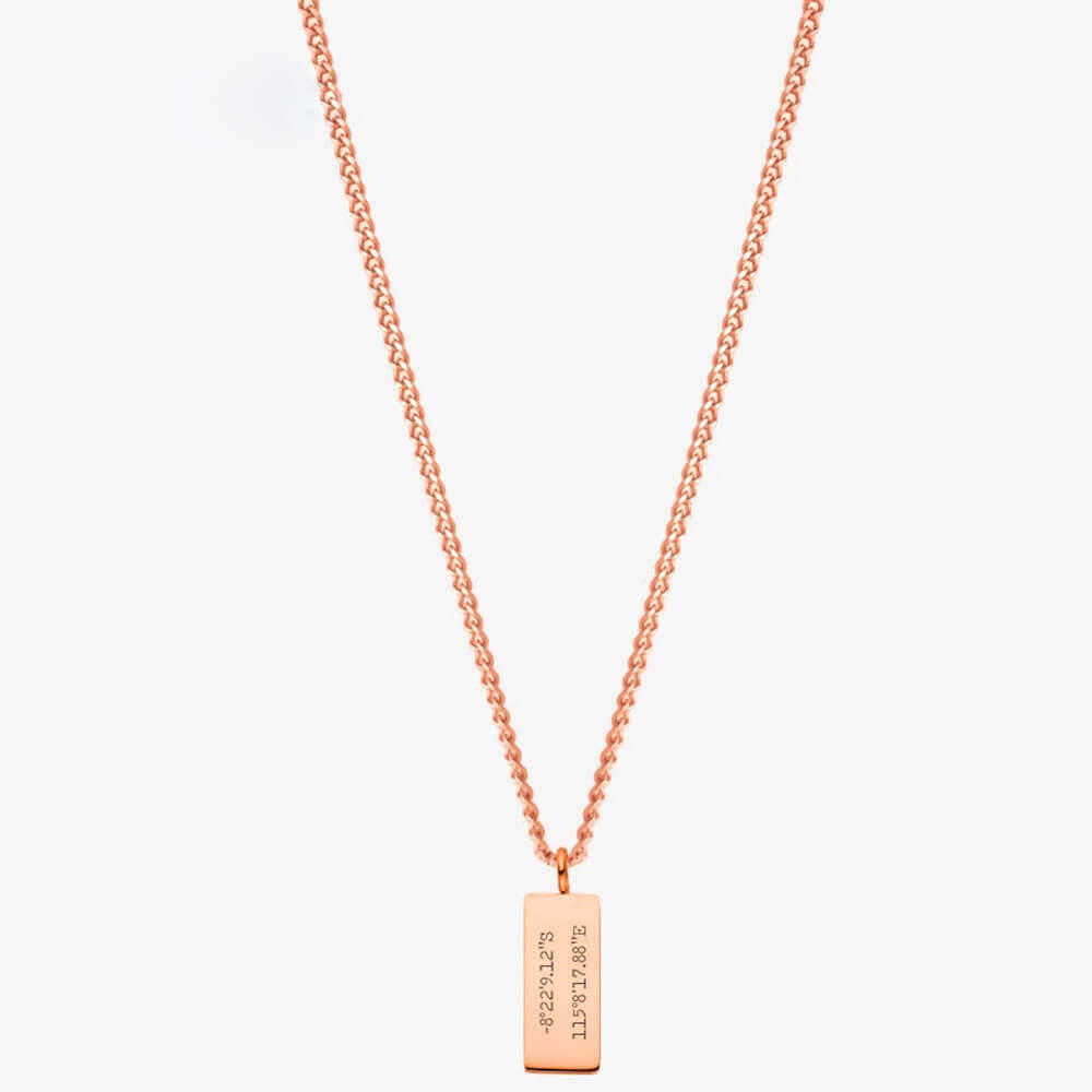 Sleek Bar Necklace with Custom Engravings - Ideal Gift for Friends & Family