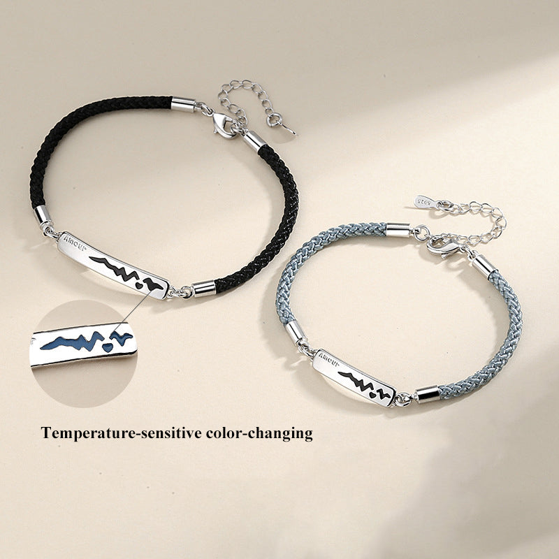 Personalized Engraved Color Changing Couple Bracelet