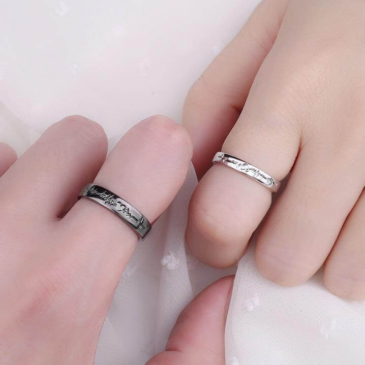 Heart Rate Rings for Couple