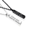 I Love You Forever & Always Couple Necklaces