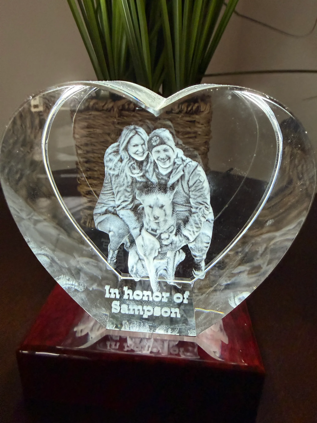 Heart 3D Photo Crystal