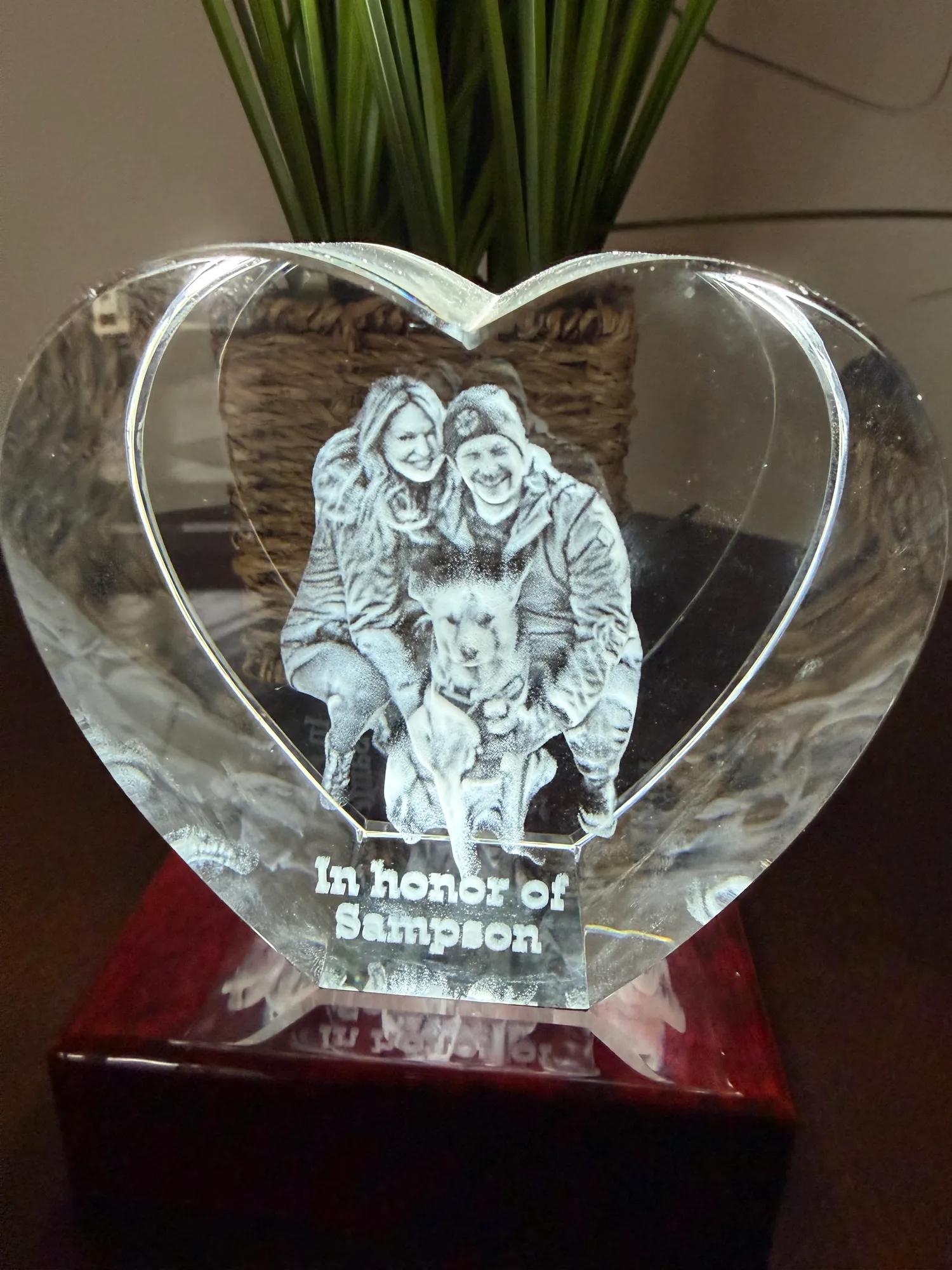 Heart 3D Photo Crystal