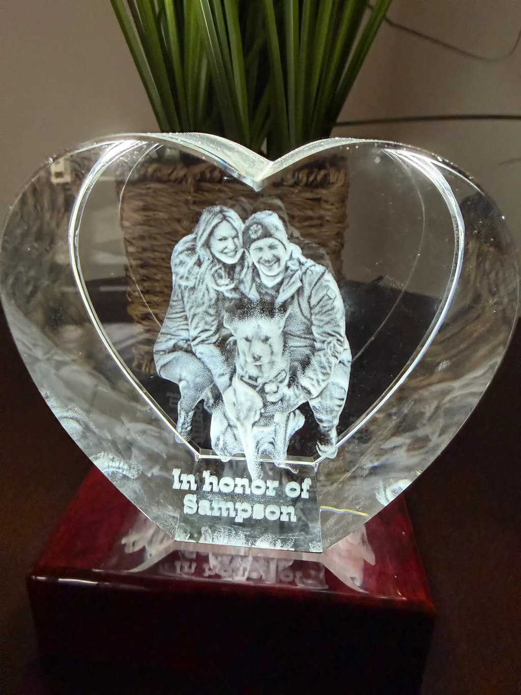 Heart 3D Photo Crystal