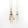 Together Until Death Skeleton BFF Necklace