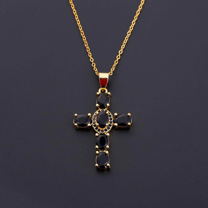Stone Cross Necklace