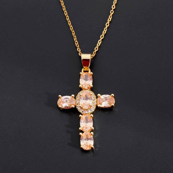 Stone Cross Necklace